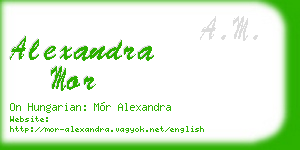 alexandra mor business card